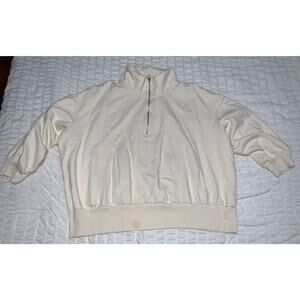 A New Day ¼ Zip Pullover Sweater Cream – Women’s Size 4X Plus